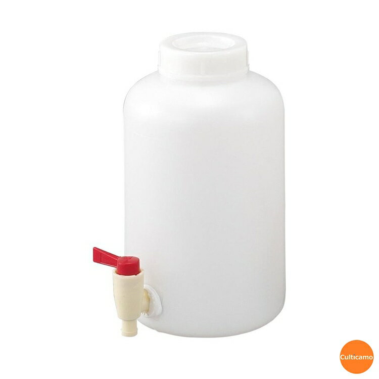 サンプラテック　PE　広口下口　活栓付瓶　2095　5L　ETV-01[関連：業務用 タレビン 保存瓶 おでん う..