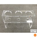 クレープスタンド クリアー 2段6穴 285x85x180H[関連:株式会社ニッシン オリジナル 業務用 クレープ用品 ファーストフード アクリル製 透明 クレ...
