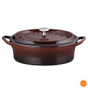 ボン・ボネール ココット オーバル ブラウン 14cm ABV-B6[関連:BONNE BONHEUR イシガキ産業 鍋 楕円 両手鍋 キャセロール 鋳物ホーロ...