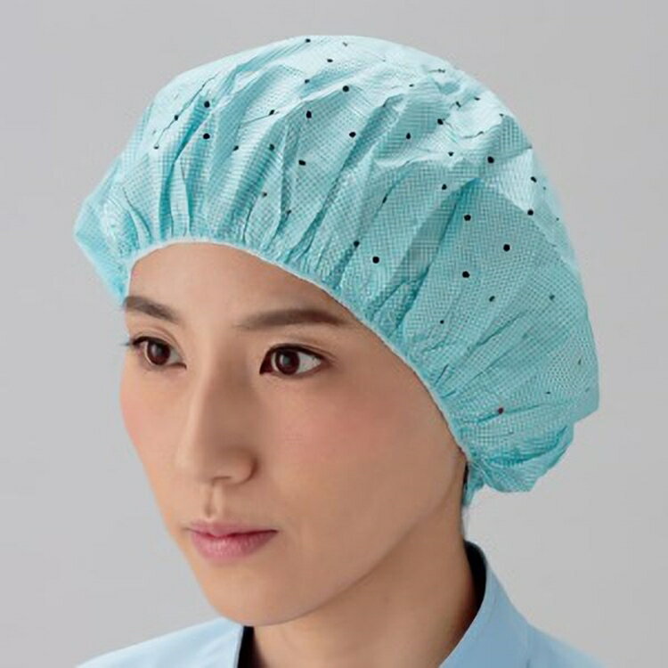 つくつく帽子　電石不織布　EL-102　ブルー　L　長髪用深型　100枚入　SBU-25［関連：日本メディカルプ..