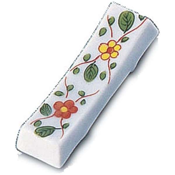 M9-20 花柄箸置 RTZ-L4[関連：業務用 フラットウェア 日本製 磁器土 箸置 丸モ高木陶器 和食 日本食]