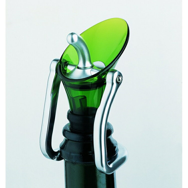 カラー　シャンパンストッパー＆ポアラー　8307　グリーン　PSY-G9[関連：グローバル ファンビーノ ワイン用品 シャンパン 保存 ストッパー 器具 ポアラー]