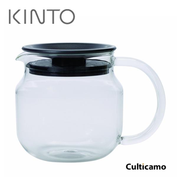 キントー　ワンタッチ　ティーポット　ブラウン　8389　450ml　PTI-92[関連：KINTO Onetouch おしゃれ ポット 紅茶 磁器 ストレーナー 茶こし付]