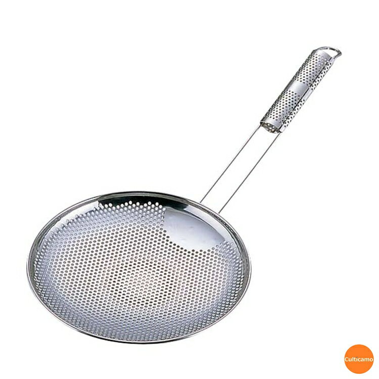 UK　18-8　パンチングそば揚　ヨコ型　24cm　ASB-77[関連：YUKIWA 三宝産業 業務用 料理道具 ステンレス てぼ すくい網 ザル そば ラーメン 工場]