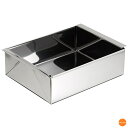 18-0 家庭用 玉子豆腐器 中 ATM-09[関連:霜鳥製作所 クイーンローズ 日本製 料理道具 ステンレス 豆腐造り型 手造り トウフ 寒天 ゼリー 胡麻豆...