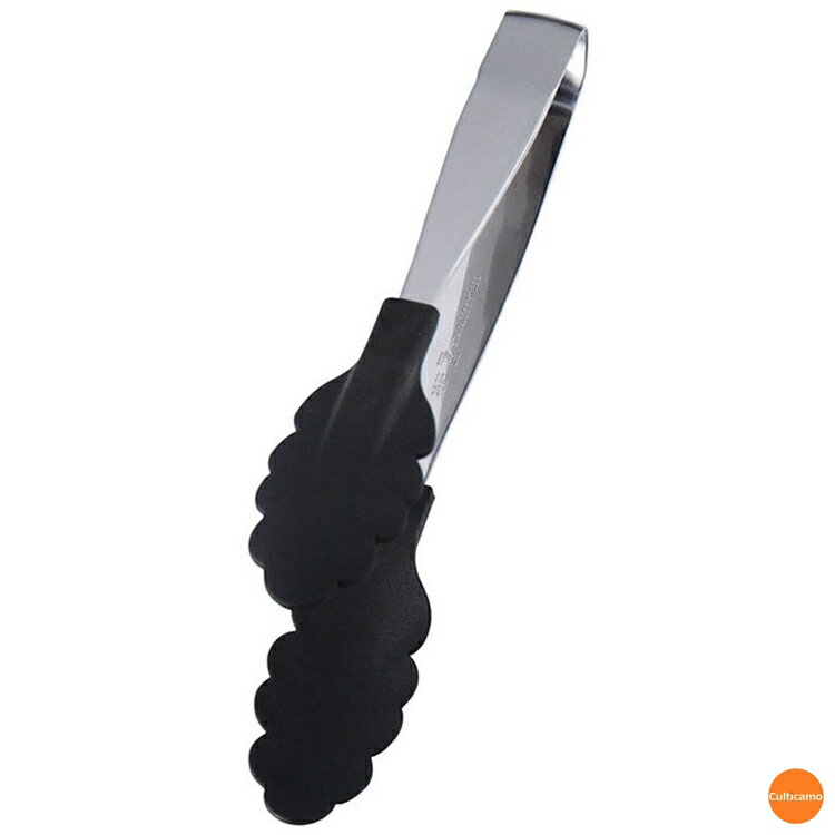 抗菌　耐熱カラートング　ミニ　18cm　ブラック　BTV-L0[関連：田辺金具 調理小物 日本製 食器洗浄機対..