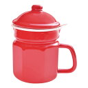 コージークック ホーロー 六角オイルポット 1.1L レッド AOI-46[関連:CozyCook キッチン用品 揚げ物用品 小型 おしゃれ デザイン 琺瑯 オ...