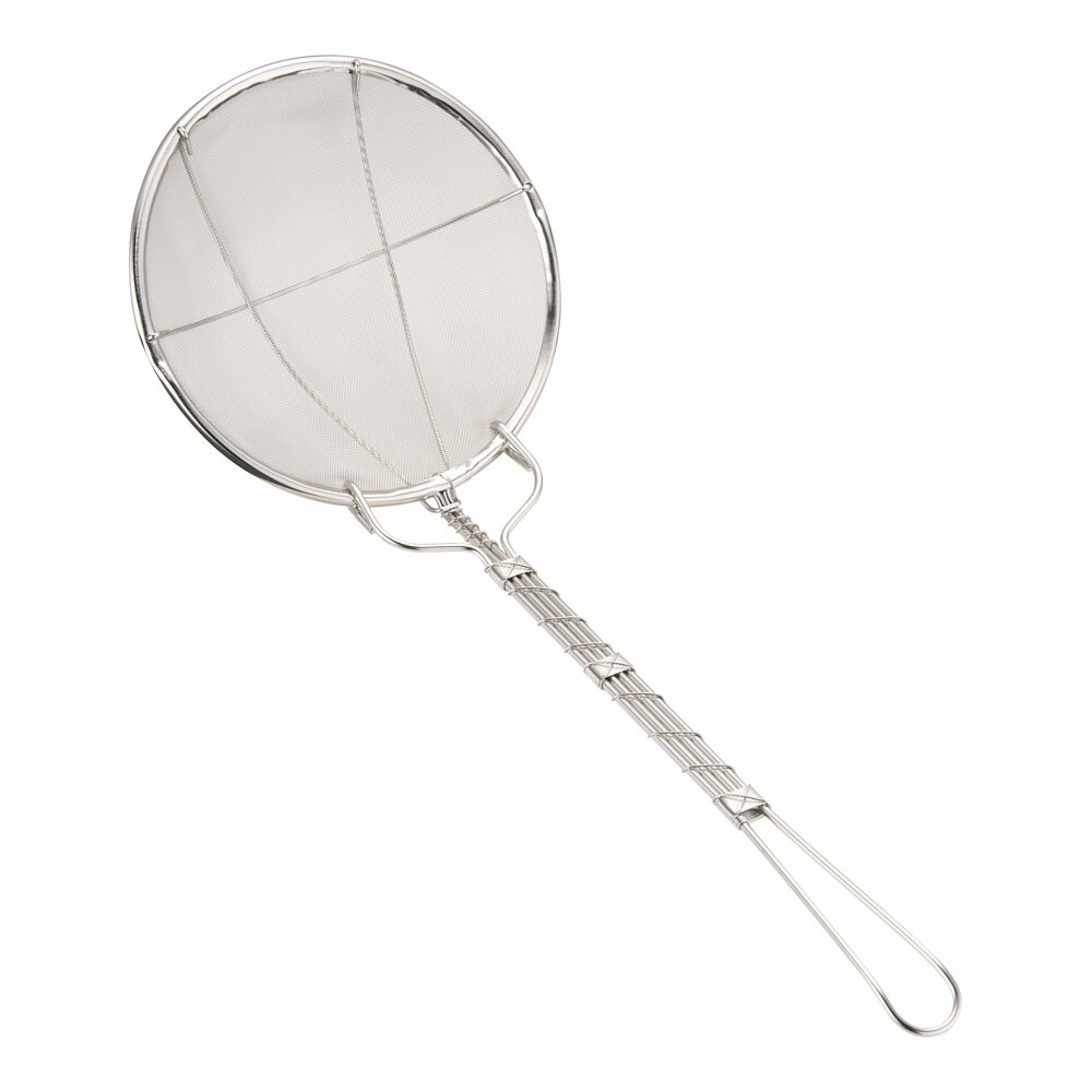 18-8　強力プレス　丸カス揚　15cm　細目　40メッシュ　AKS-33［関連：シンドー 業務用 揚げ物用品 ス..