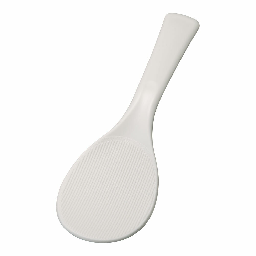 抗菌　魔法のしゃもじ　溝付　白　中　18.5cm　フッ素加工　BSY-16［関連：花井化成 家庭用 キッチン用..