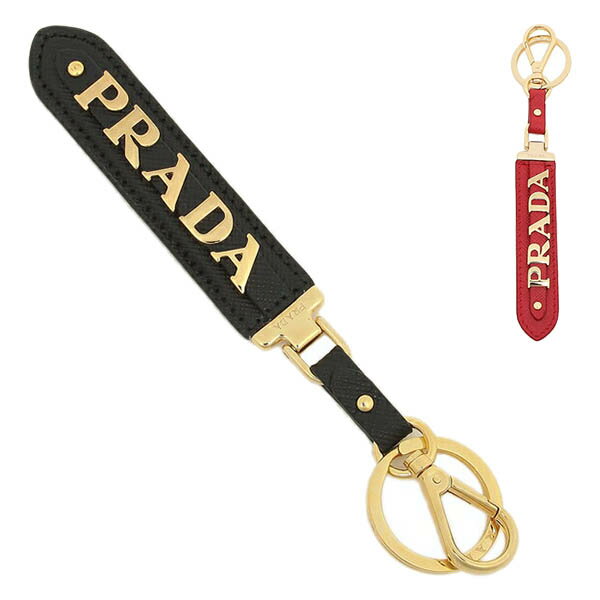 【最大2,000円OFFクーポン 5/8 12時～5/9 9時】プラダ キーリング サフィアーノ メンズ レディース PRADA 1PP067 053