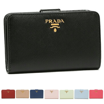 【P10倍 9/7 18時〜9/9 24時】プラダ 財布 二つ折り財布 サフィアーノ レディース PRADA 1ML225 QWA