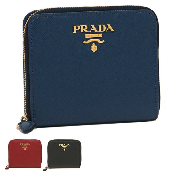 【1000円OFFクーポン 9/3〜9/4 20時】プラダ 財布 二つ折り財布 サフィアーノ ミニ財布 レディース PRADA 1ML036 QWA 【返品OK】