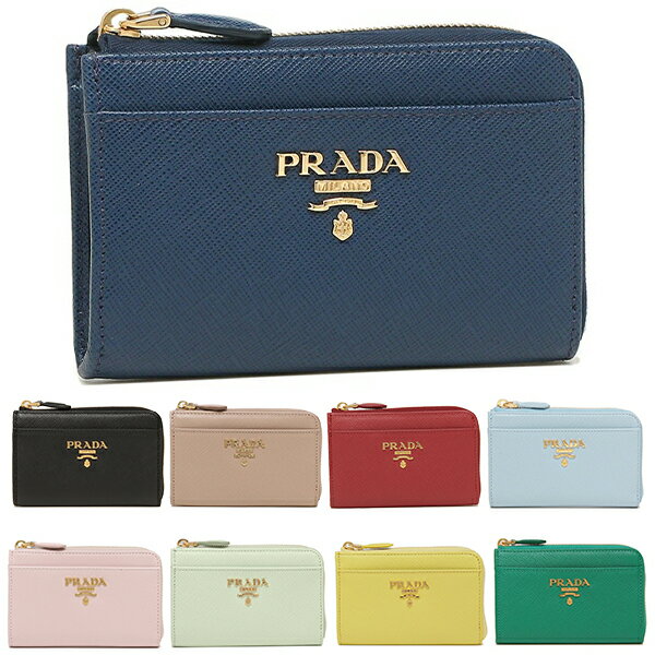 【P10倍 9/1 0時〜9/1 24時】プラダ キーケース コインケース サフィアーノ キーリング レディース PRADA 1PP122 QWA