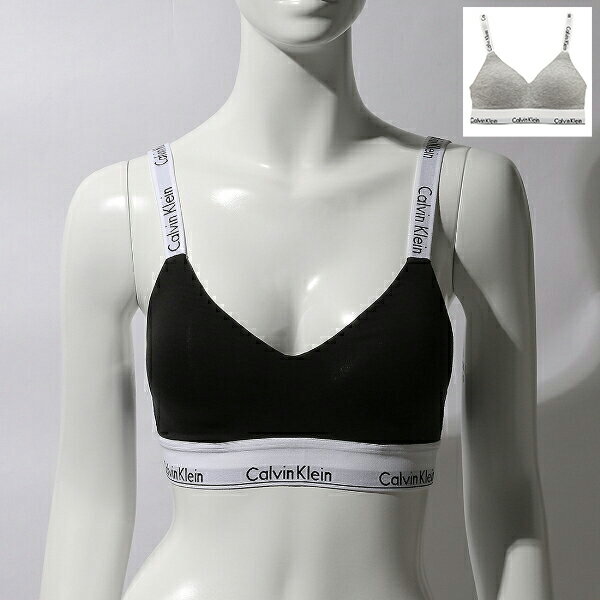 カルバンクライン ブラジャー ブラレット モダン コットン カップ付 レディース CALVIN KLEIN QF7059 MODERN COTTON LIGHTLY LINED LOG..