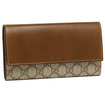 【5%OFFクーポン対象】グッチ 財布 レディース GUCCI 410100 KLQHG 8526 GGキャンバス 長財布 BEIGE EBONY/CUIR