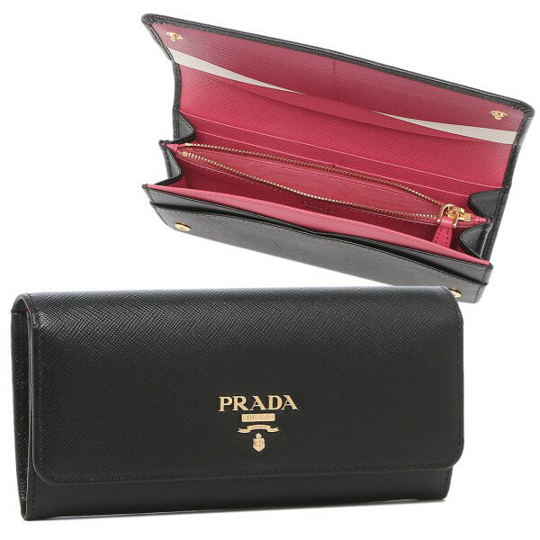 【楽天市場】プラダ 長財布 財布 レディース PRADA 1MH132 ZLP F061H SAFFIANO MULTIC NERO