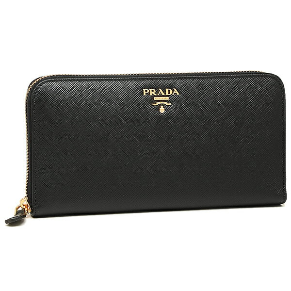 【26時間限定ポイント10倍】【返品OK】プラダ 財布 レディース PRADA 1ML506 QWA F0002 SAFFIANO METAL ORO PORTAFOGLIO 長財布 NERO ブラック