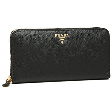 【P10倍 9/7 18時〜9/9 24時】プラダ 財布 長財布 サフィアーノ ブラック レディース PRADA 1ML506 QWA F0002【返品OK】