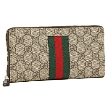 【5%OFFクーポン対象】グッチ 財布 メンズ GUCCI 408831 KHN4N 9791 NEW WEB GGスプリームキャンバス メンズ 長財布 BEIGE EBON/COCOA/VRV