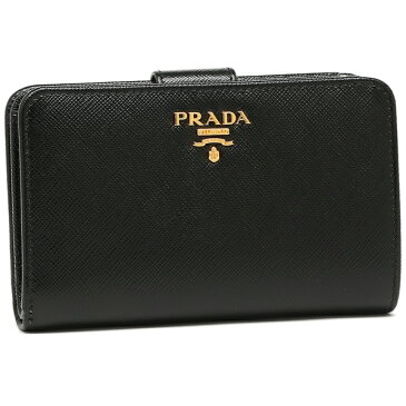 【P10倍 9/7 18時〜9/9 24時】プラダ 財布 二つ折り財布 レディース PRADA 1ML225 QWA F0002 ブラック