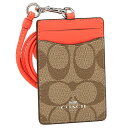 コーチ 定期入れ レディース アウトレット COACH F63274 SVC8O カーキ ブライトオレンジ