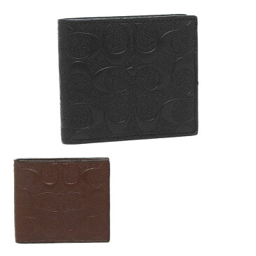 コーチ 財布 アウトレット 二つ折り財布 シグネチャー ミニ財布 メンズ COACH F75363 【返品OK】