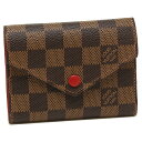 【P10倍 4/23 20時～4/26 9時】ルイヴィトン 折財布 レディース LOUIS VUITTON N41659 ブラウン レッド