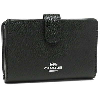 【10%OFFクーポン 6/2 12時〜6/9 9時】コーチ 財布 二つ折り財布 アウトレット レディース COACH F11484 SVBK ブラック シルバー 一粒万倍日