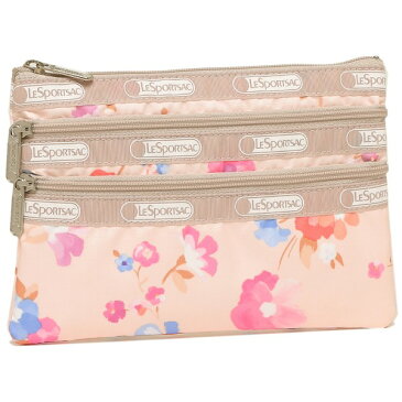 レスポートサック コスメポーチ LESPORTSAC レディース 7158 D378 2014年3月柄 3ZIP COSMETIC ポーチ D378 IMPRESSIONIST PASTEL