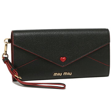 【28時間限定ポイント10倍】【返品OK】ミュウミュウ 長財布 レディース MIU MIU 5MH028 2BC3 F0002 ブラック