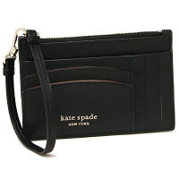 【返品OK】ケイトスペード カードケース リストレット フラグメントケース レディース KATE SPADE PWRU7761 001 ブラック