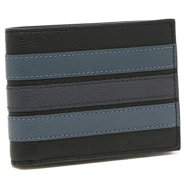 【返品OK】コーチ 折財布 アウトレット メンズ COACH F26171 N3E ブラック ネイビー ブルー