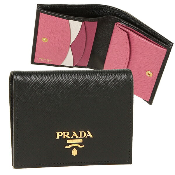 プラダ 財布（レディース） プラダ 財布 折財布 レディース PRADA 1MV204 ZLP F061H ブラック 一粒万倍日