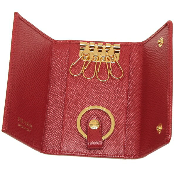 【P10倍 9/1 0時〜9/1 24時】プラダ キーケース レディース PRADA 1PG004 QWA F068Z レッド【返品OK】