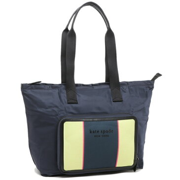 ケイトスペード バッグ トートバッグ 折りたたみ エコバッグ レディース KATE SPADE PXRUB305 460 ブルーマルチ A4対応 【返品OK】