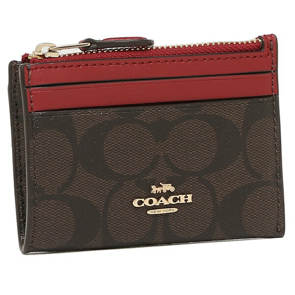 コーチ 定期入れ コーチ コインケース パスケース アウトレット シグネチャー レッド レディース COACH 88208 IMRVQ 一粒万倍日