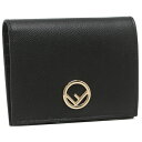 【返品OK】フェンディ 二つ折り財布 エフイズフェンディ ブラック レディース FENDI 8M0387 A18B F0KUR