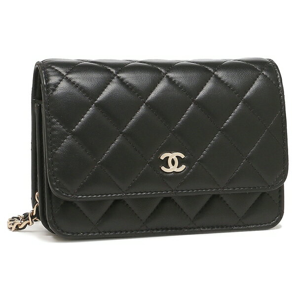 シャネル ショルダーバッグ 長財布 ミニ チェーンウォレット マトラッセ ブラック レディース CHANEL AP1649 Y04059 C3906