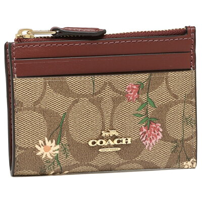コーチ アウトレット パスケース コインケース シグネチャー 花柄 ベージュマルチ レディース COACH C8733 IME7V 一粒万倍日 【返品OK】