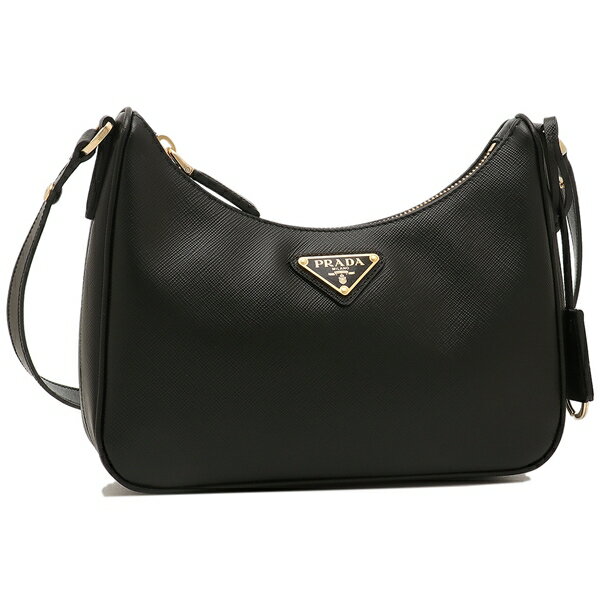 【10%ポイントバック 7/21 10時～7/24 10時】プラダ ショルダーバッグ サフィアーノ トライアングルロゴ ブラック レディース PRADA 1BC204 NZV JOM F0632のサムネイル