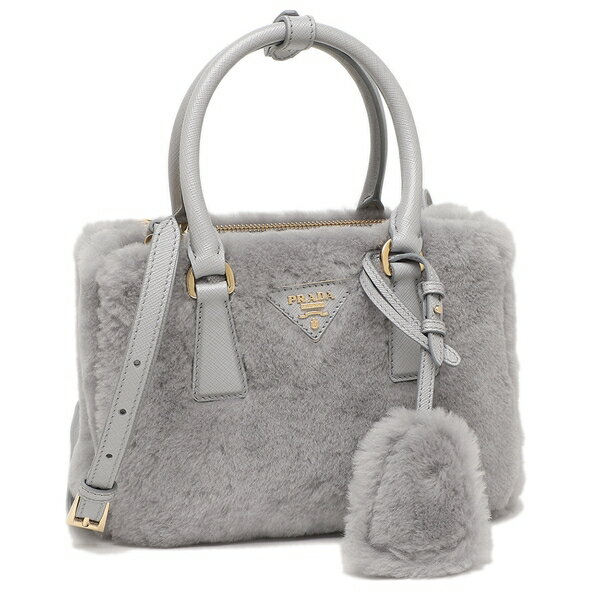 PRADA ハンドバッグ ショルダーバッグ ガレリア トライアングルロゴ ミニバッグ グレー レディース プラダ 1BA906 2ECY EOM F0591_0