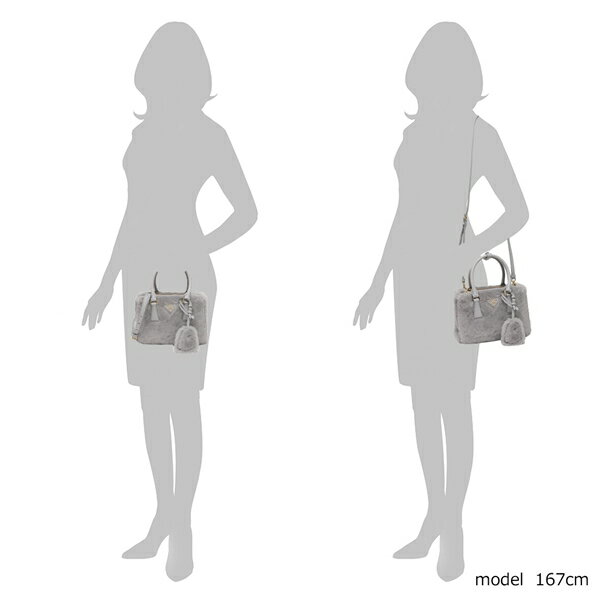 PRADA ハンドバッグ ショルダーバッグ ガレリア トライアングルロゴ ミニバッグ グレー レディース プラダ 1BA906 2ECY EOM F0591_3