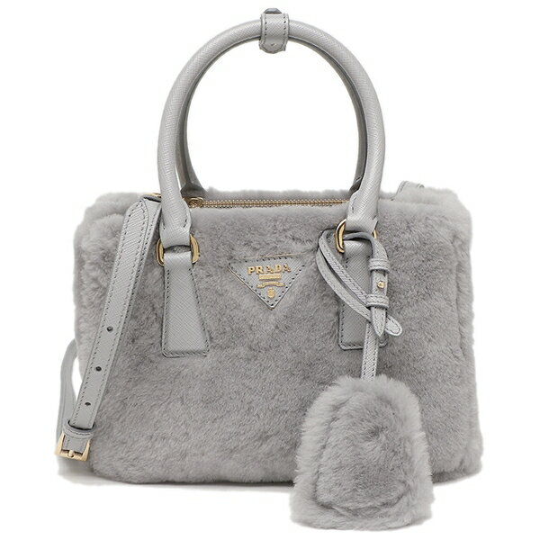 PRADA ハンドバッグ ショルダーバッグ ガレリア トライアングルロゴ ミニバッグ グレー レディース プラダ 1BA906 2ECY EOM F0591_4