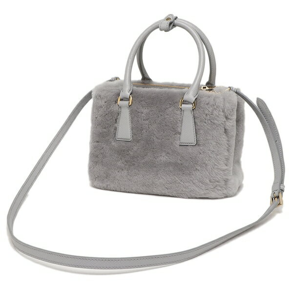 PRADA ハンドバッグ ショルダーバッグ ガレリア トライアングルロゴ ミニバッグ グレー レディース プラダ 1BA906 2ECY EOM F0591_5
