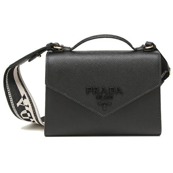 PRADA ショルダーバッグ ハンドバッグ モノクローム サフィアーノ ブラック レディース プラダ 1BD317 2ERX 3O3 F0002_4