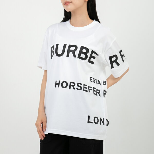 バーバリー Tシャツ 半袖カットソー トップス ホワイト レディース BURBERRY 8048748 A1464