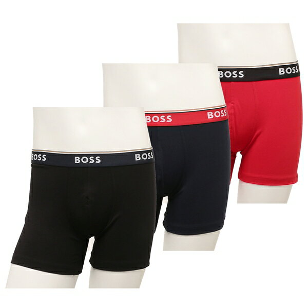 HUGO BOSS ヒューゴ ボス ボクサーパンツ アンダーウェア レギュラー丈 ブラック ネイビー レッド メンズ HUGO BOSS 50489606 974