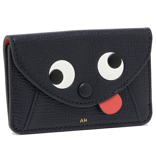 質屋 ANYA HINDMARCH ザニー コインケース ミニ財布 ネイビー レッド