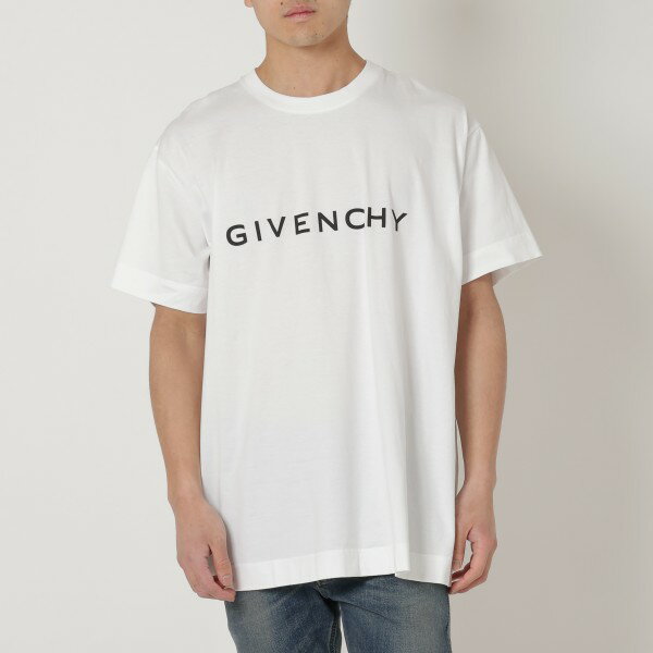 【P10倍 5/15 0時～5/16 9時】ジバンシィ Tシャツ・カットソー スリムTシャツ ロゴ ホワイト メンズ GIVENCHY BM716G3YAC 100