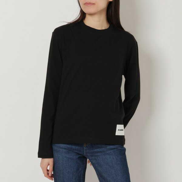 ジルサンダー Tシャツ カットソー 長袖カットソー トップス 3枚パック パックT ブラック レディース JIL SANDER J40GC0002 J45048 001